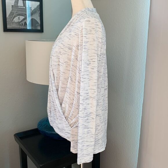 Anthropology Akemi + Kin spacedye wrap long sleeve blouse top sx xs - Picture 7 of 9